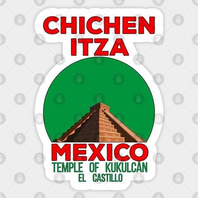 Temple of Kukulcán El Castillo Chichen Itza Mexico Sticker by DiegoCarvalho